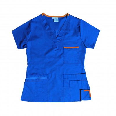 CAMISA MEDICO FEMENINA AZUL 